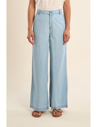 Lyocell trousers, wide fit