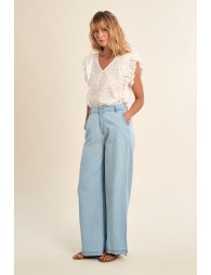 Pantalón de mujer largo, vaquero.