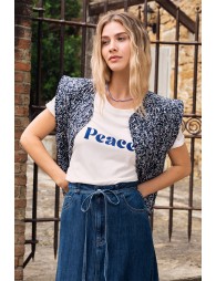 "T-shirt en coton ""Peace"""
