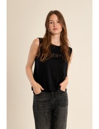 "Openwork T-shirt ""Liberté"""