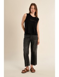 "Openwork T-shirt ""Liberté"""