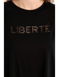 "Openwork T-shirt ""Liberté"""