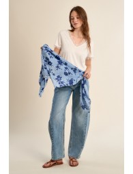 Large foulard, imprimé floral