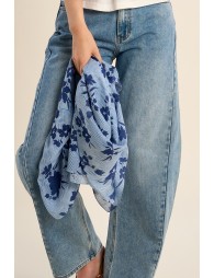 Large foulard, imprimé floral