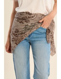 Large foulard en coton, imprimé