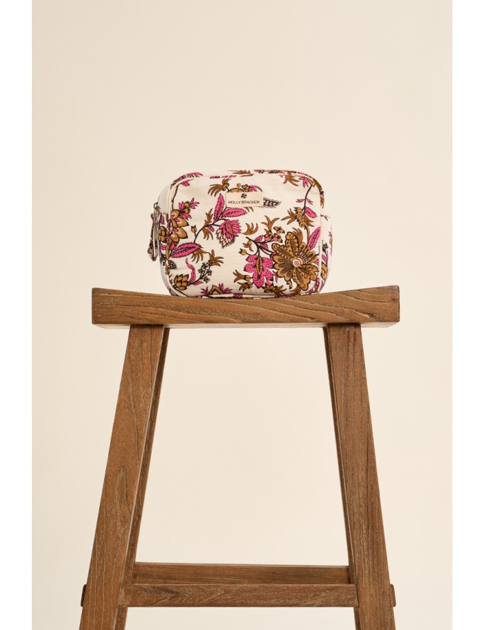 Mini floral print pouch