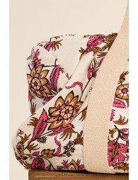 Bolso de mujer de tela, estampado floral.
