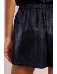 Short de mujer corto, efecto satinado, con lazada.