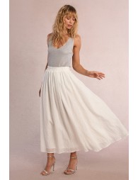 Long flared skirt, with rhinestones