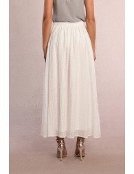 Long flared skirt, with rhinestones