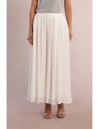 Jupe longue évasée, à strass