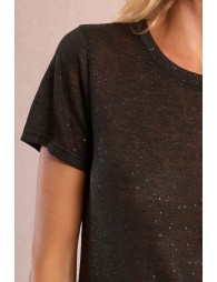 Semi-sheer glitter T-shirt