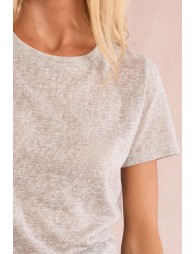 T-shirt pailleté en semi-transparence
