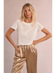 Semi-sheer glitter T-shirt