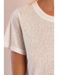T-shirt pailleté en semi-transparence