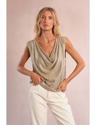 Sleeveless top, iridescent