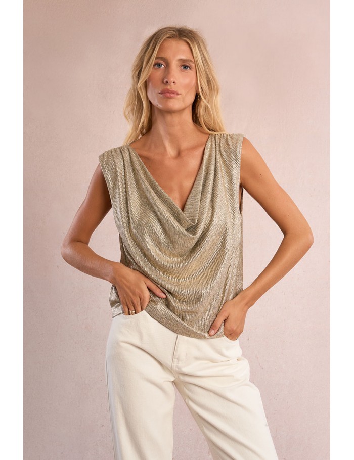 Sleeveless top, iridescent
