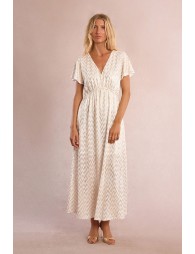 Robe longue, irisée