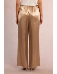High-waisted trousers, satin