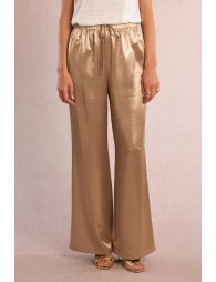 High-waisted trousers, satin