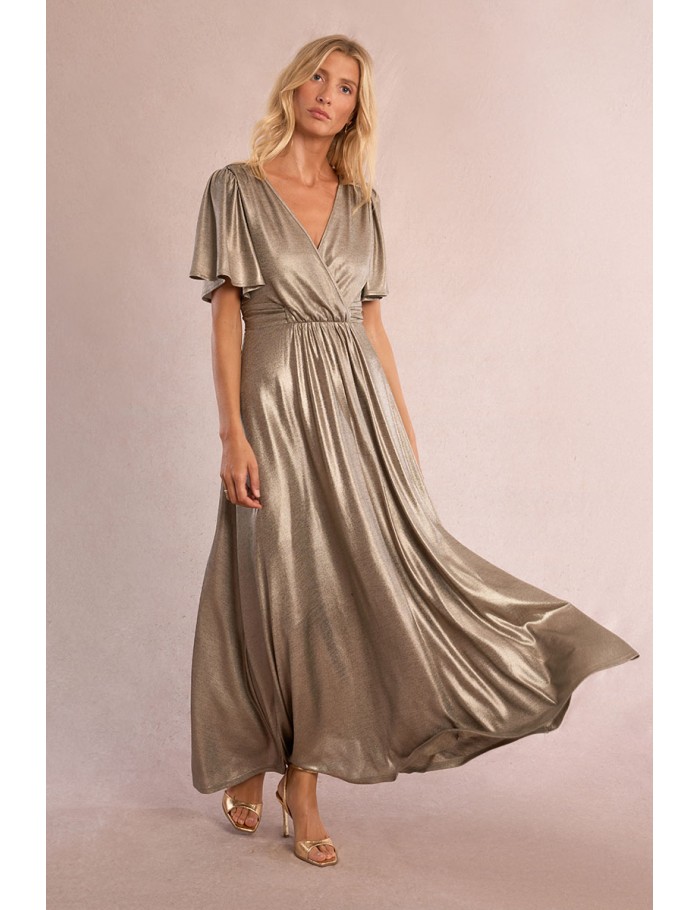 Iridescent maxi dress
