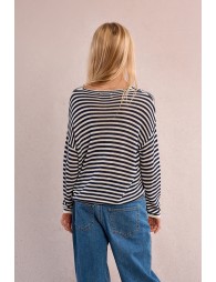 Striped knit sweater