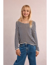 Pull en maille rayé