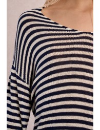 Striped knit sweater