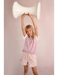 Knitted sweater, sleeveless