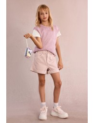 Knitted sweater, sleeveless