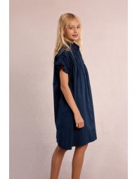 Robe chemise à smocks