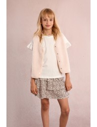 Ruffle sleeve T-shirt