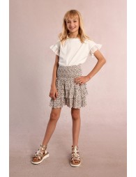 Ruffle sleeve T-shirt