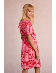 Printed dress, elasticated waist