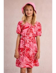 Robe imprimée, taille élastiquée