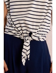 T-shirt rayé, à nouer