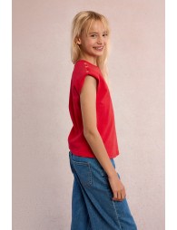 T-shirt à épaulettes