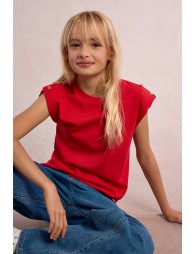 T-shirt à épaulettes