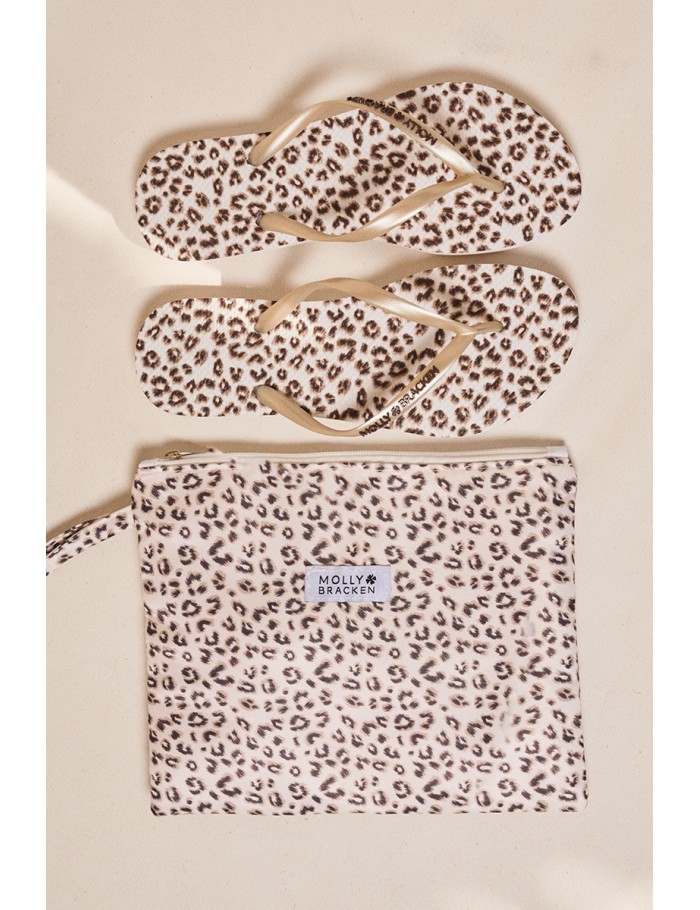 Chanclas de mujer de tiras finas, con estampado.