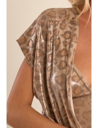 Gilet de plage long, imprimé léopard