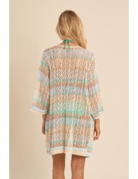 Wide openwork cardigan