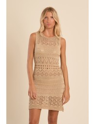 Crochet beach mini dress