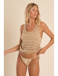 Top en crochet ajouré
