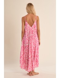 Long, flowing, printed dress