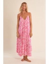 Long, flowing, printed dress