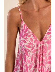 Longue robe fluide, imprimée