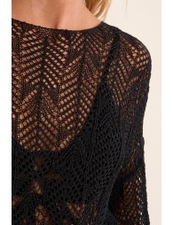 Top de mujer de manga larga, crochet.
