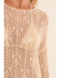 Top de mujer de manga larga, crochet.