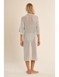 Gilet large ajouré, irisé