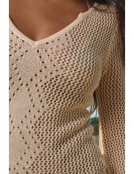 Robe courte de plage en crochet